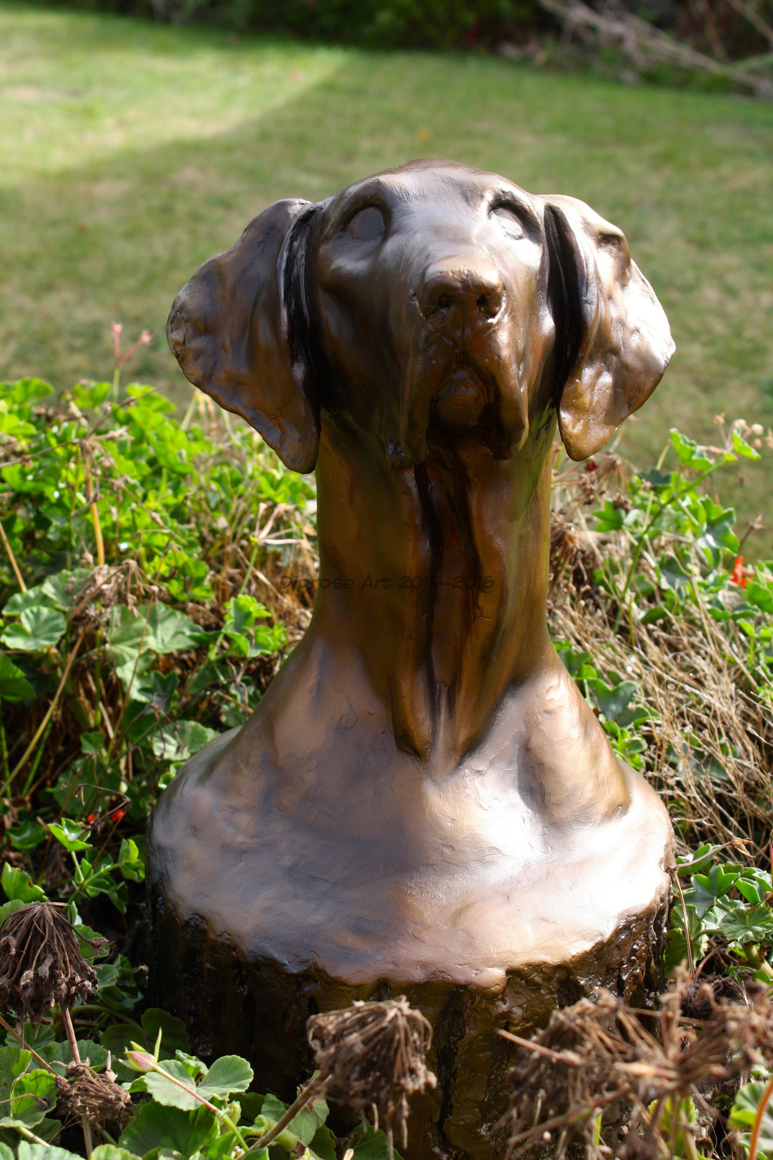 This is my first sculpture of my dear old boy - I miss this old pointer so much and it is my tribute to the wonderful time we spent together