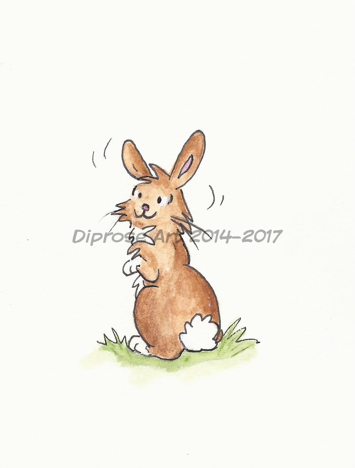 Cartoons done to illustrate a veterinary brochure - this is the basic bunny!