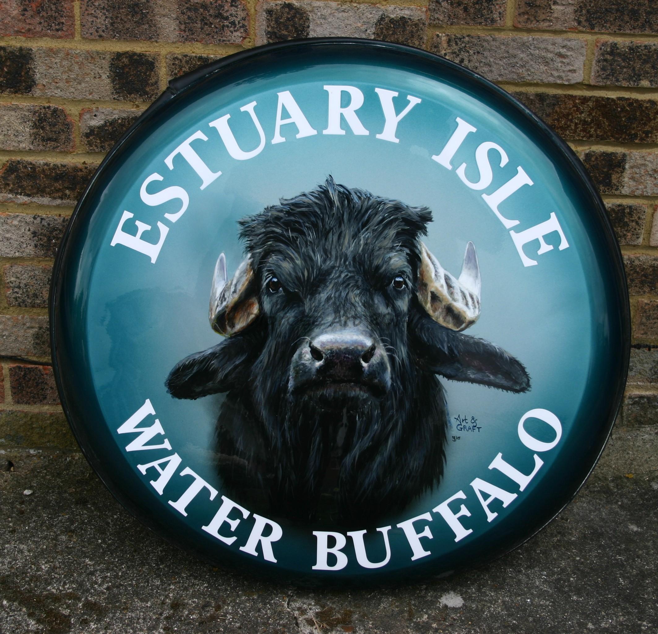 Automotive customisation - Water Buffalo wheel cover - I loved taking the reference photos for this job - this bull&#039;s name was Bailey.